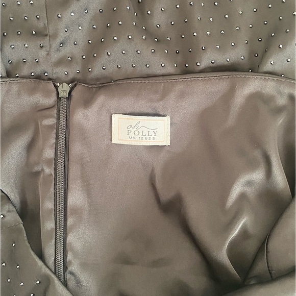 Black sequin halter oh Polly mini dress - Picture 5 of 5